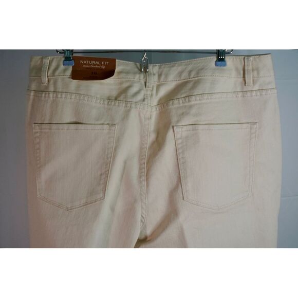 Coldwater Creek Size 16 Natural Fit Mini Boot Cut Ivory Jeans NWT - Picture 6 of 6